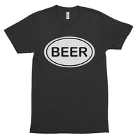 I HATE RUNNING - I LOVE BEER - Short sleeve soft t-shirt (American Apparel)
