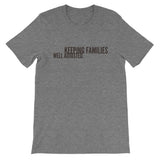 Keeping Families Well Adjusted (front) | Chiropractic (Back) - Short-Sleeve Unisex T-Shirt