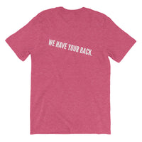 Chiropractic (Front) - We have your Back (Back) - Short-Sleeve Unisex T-Shirt