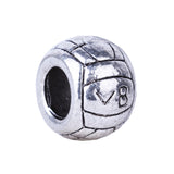 Volleyball Beads Charm European Silver