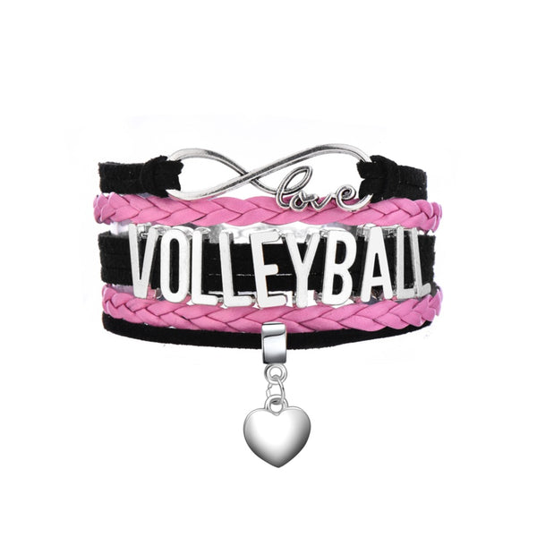Skyrim VOLLEYBALL Beads Letters Charm Bracelet infinity & heart jewelry